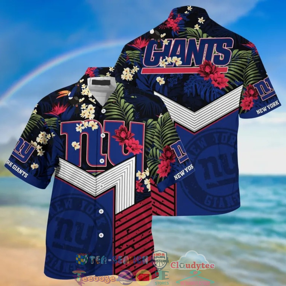 New York Giants NFL Tropical Hawaiian Shirt And Shorts