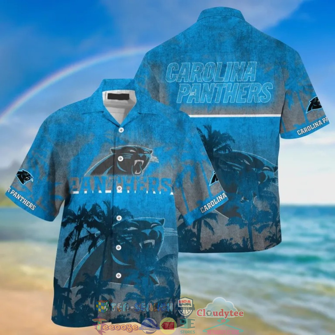 Carolina Panthers NFL Palm Tree Hawaiian Shirt