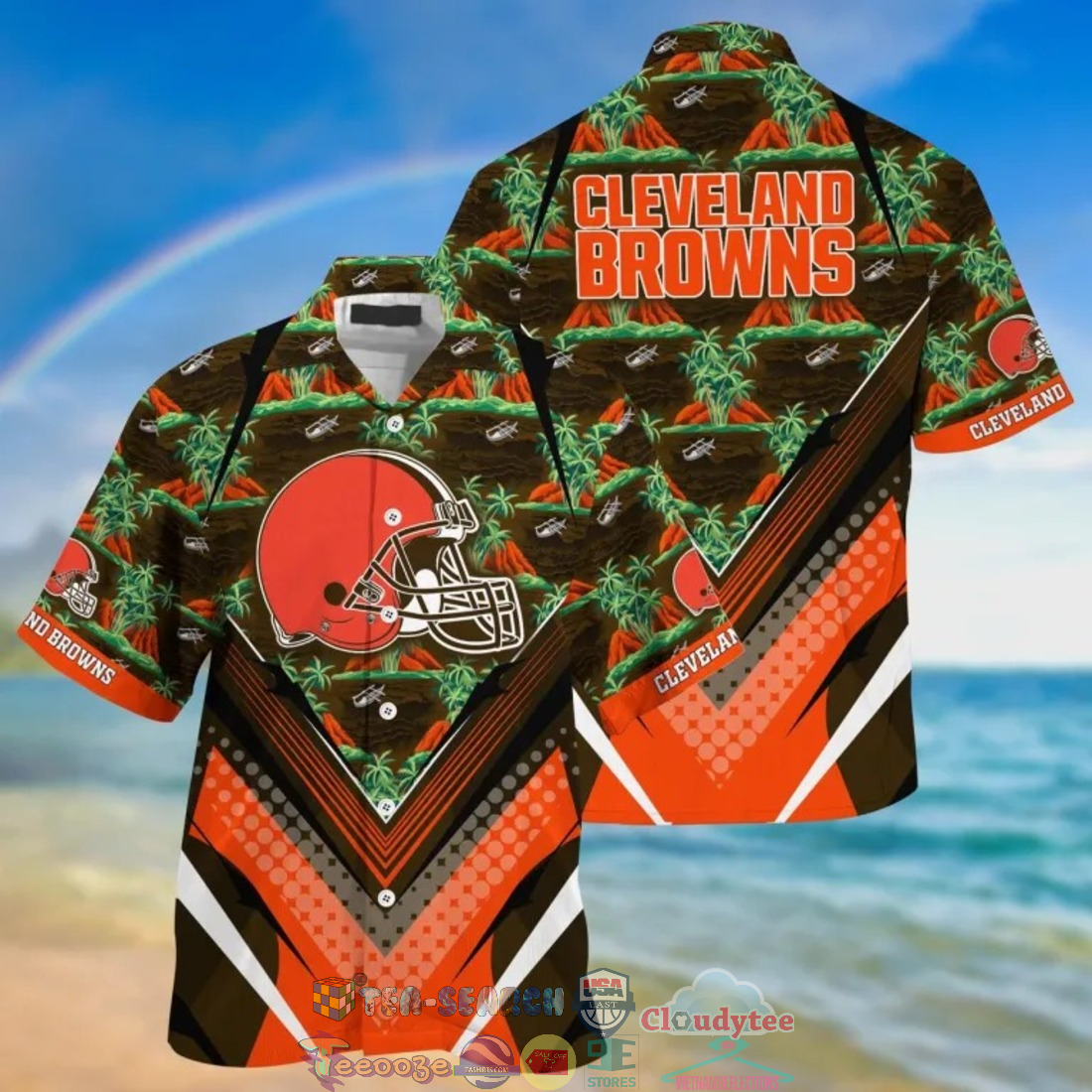 Cleveland Browns NFL Island Palm Tree Hawaiian Shirt