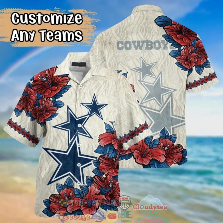 Dallas Cowboys NFL Hibiscus Hawaiian Shirt