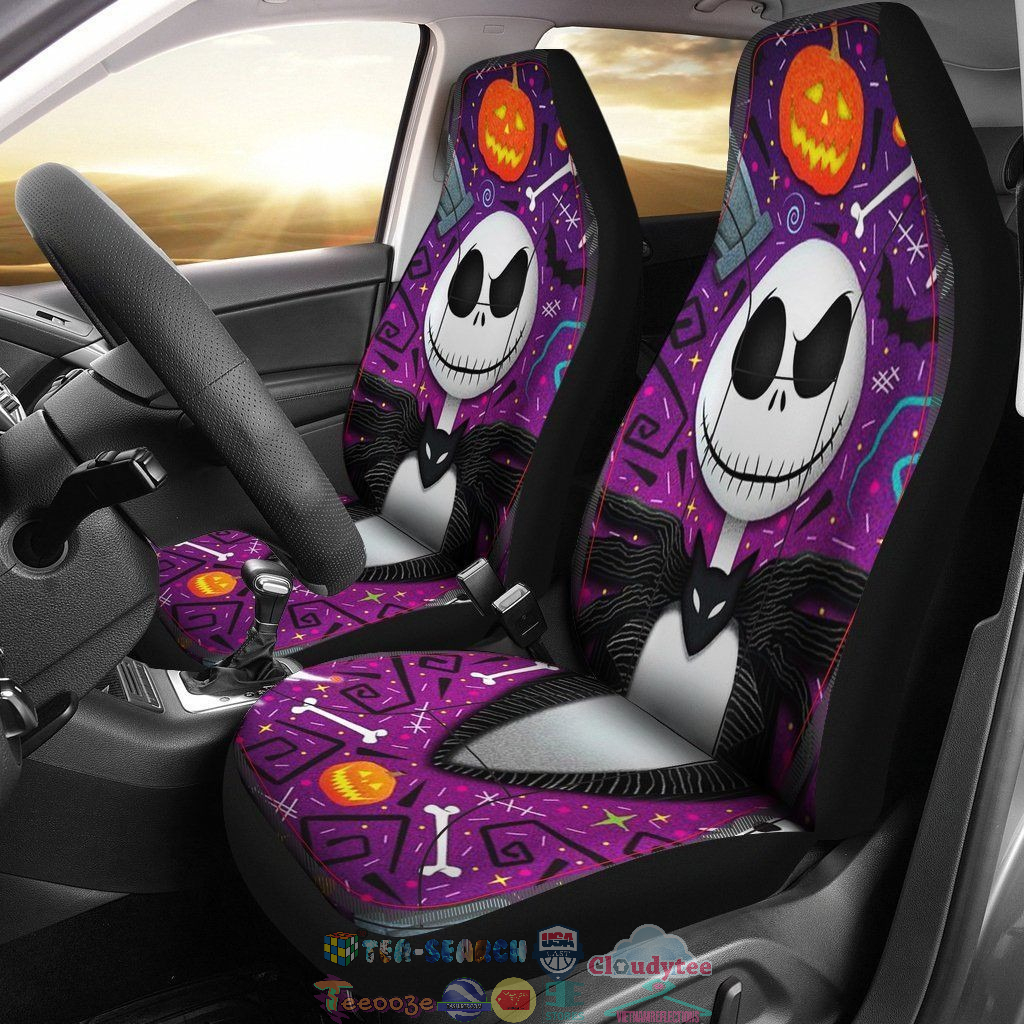 Jack Skellington Pumpkin Car Seat Covers 1