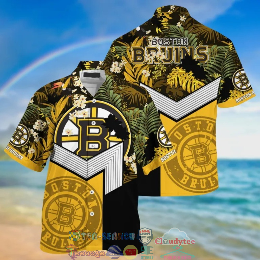 Boston Bruins NHL Tropical Hawaiian Shirt And Shorts