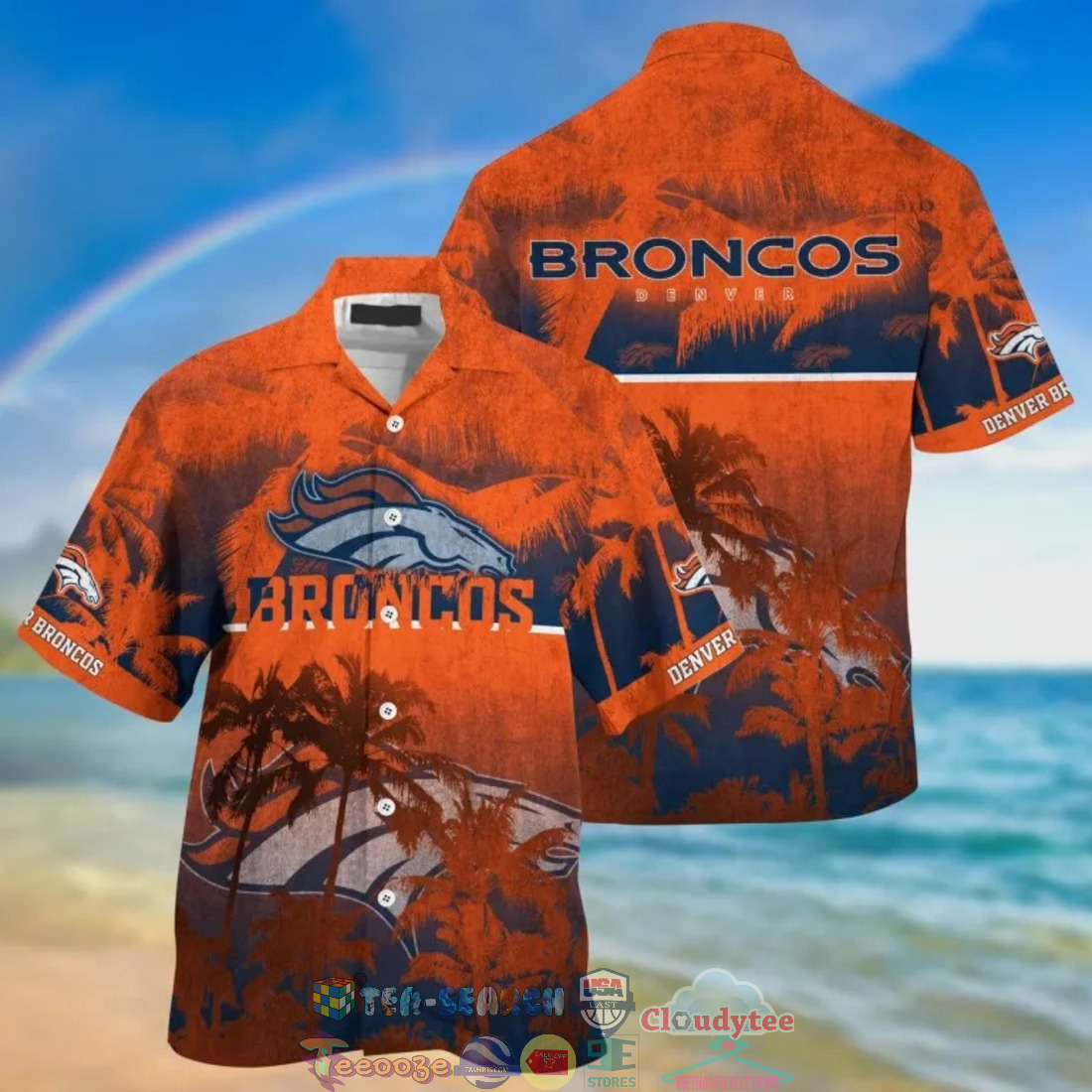 NFL Denver Broncos Palm Tree Hawaiian Shirt