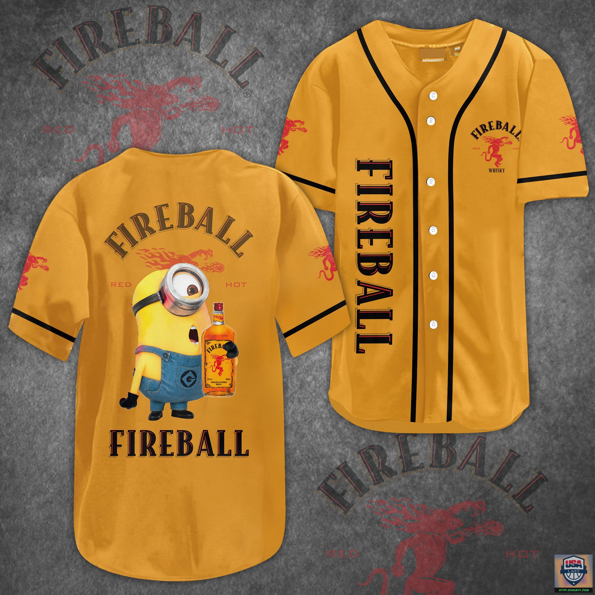 Special Minions Fireball Whisky Baseball Jersey Shirt