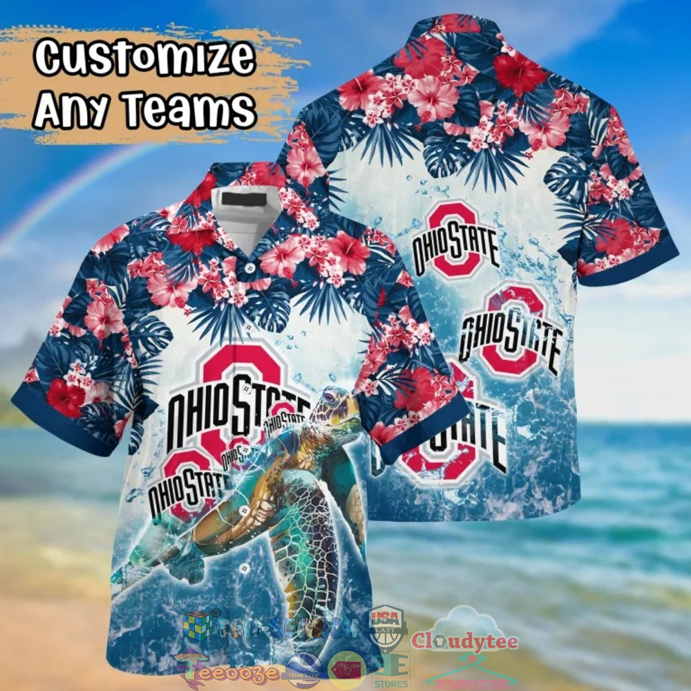 Ohio State Buckeyes NCAA Turtle Tropical Hawaiian Shirt