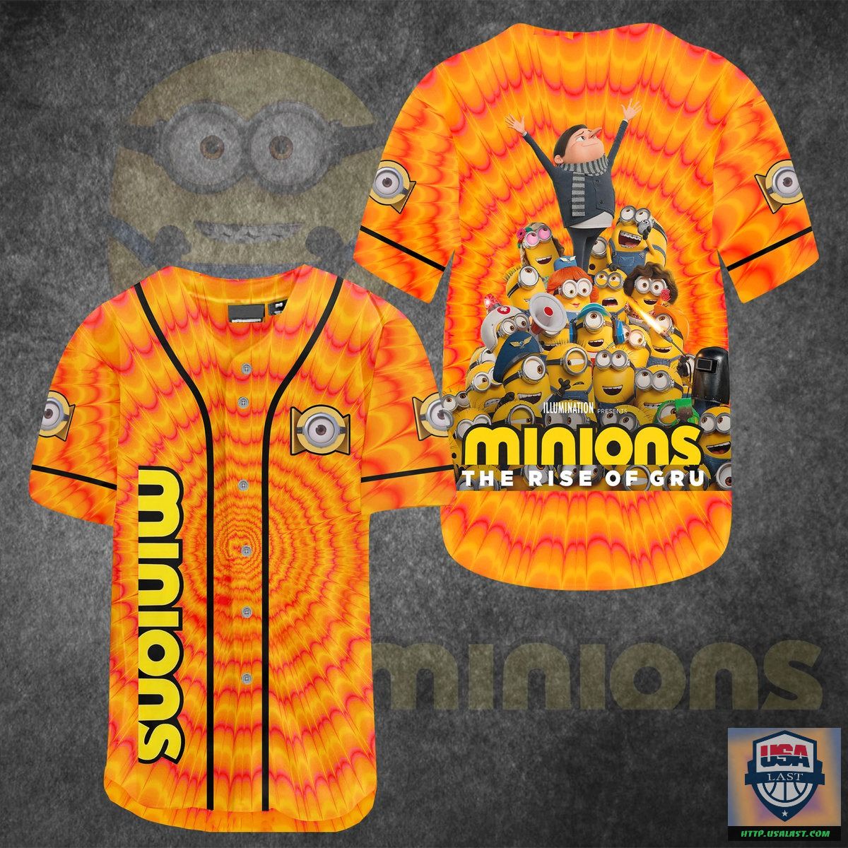 Saleoff Minions The Rise Of Gru Psychedelic Baseball Jersey Shirt