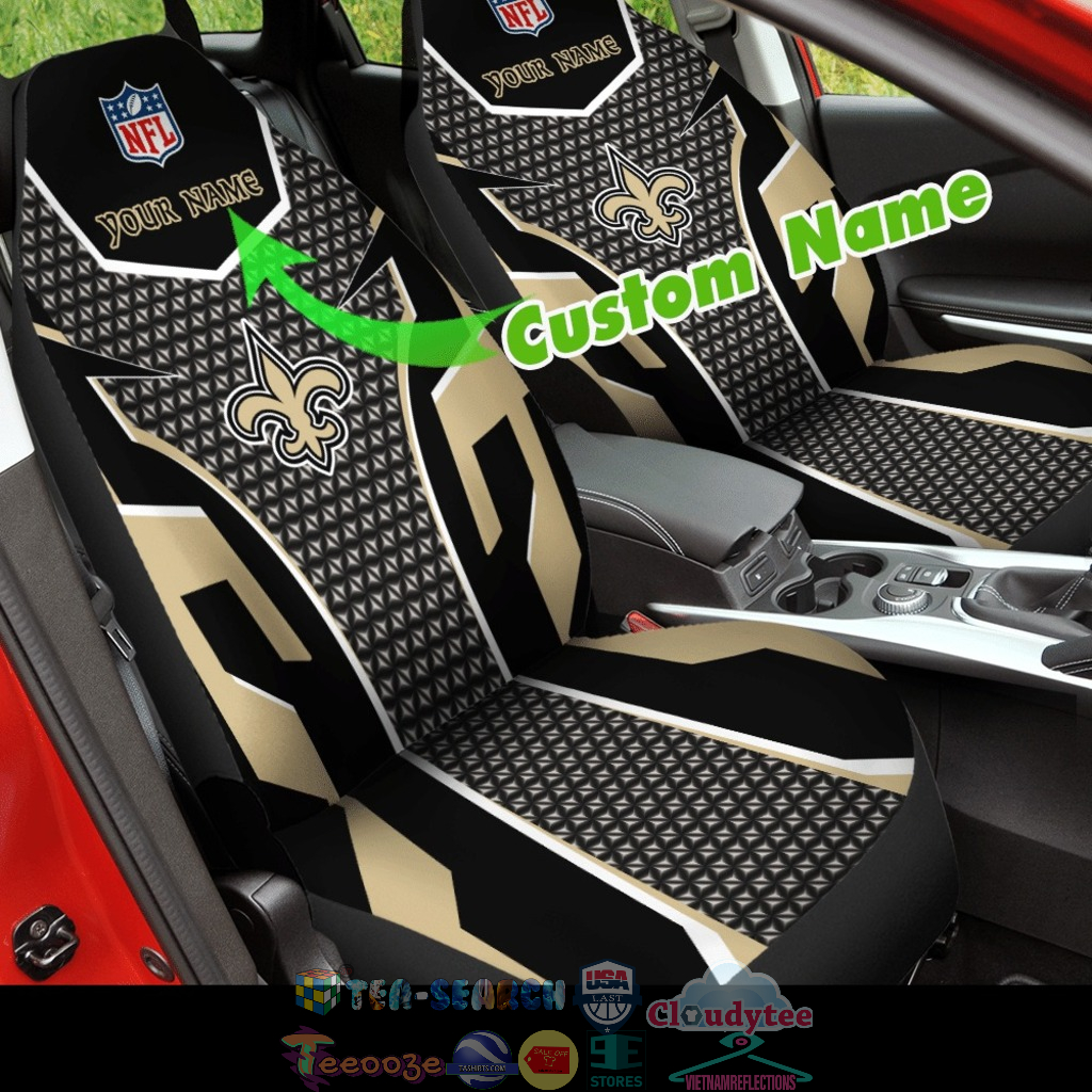 Personalized New Orleans Saints NFL ver 1 Car Seat Covers