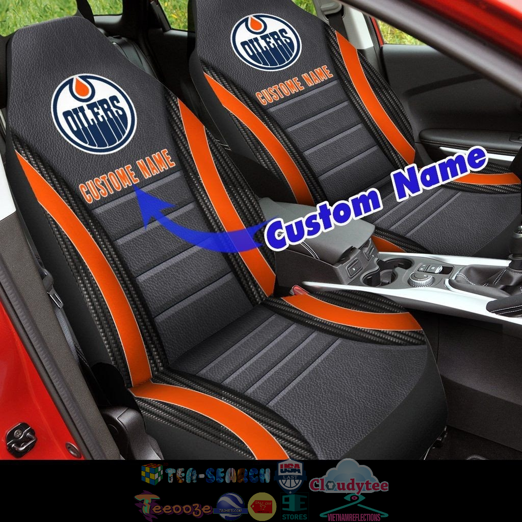 Personalized Edmonton Oilers NHL ver 2 Car Seat Covers