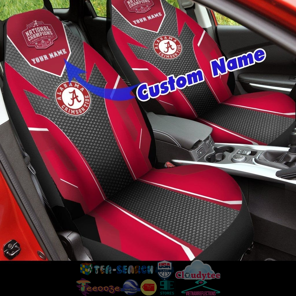 Personalized Alabama Crimson Tide NCAA ver 3 Car Seat Covers