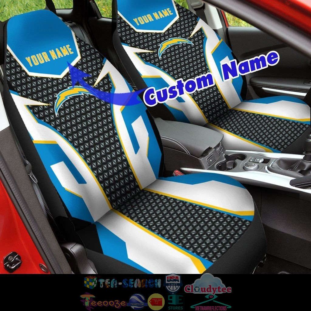 Personalized Los Angeles Chargers NFL ver 3 Car Seat Covers