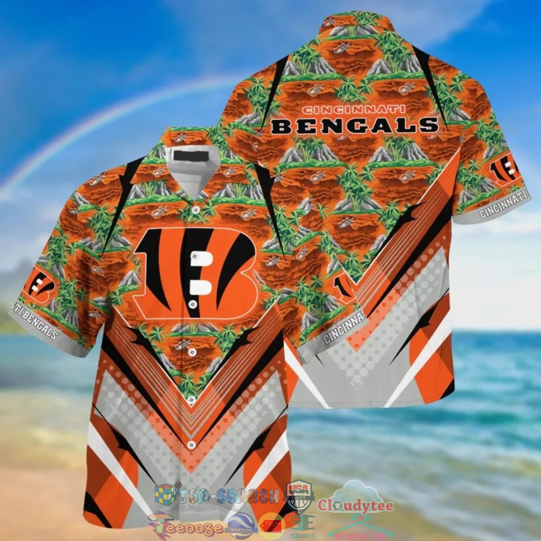 Cincinnati Bengals NFL Island Palm Tree Hawaiian Shirt