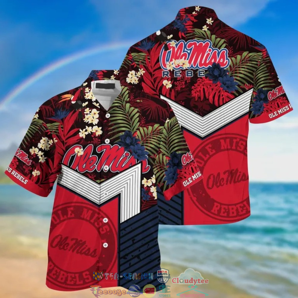 Ole Miss Rebels NCAA Tropical Hawaiian Shirt And Shorts