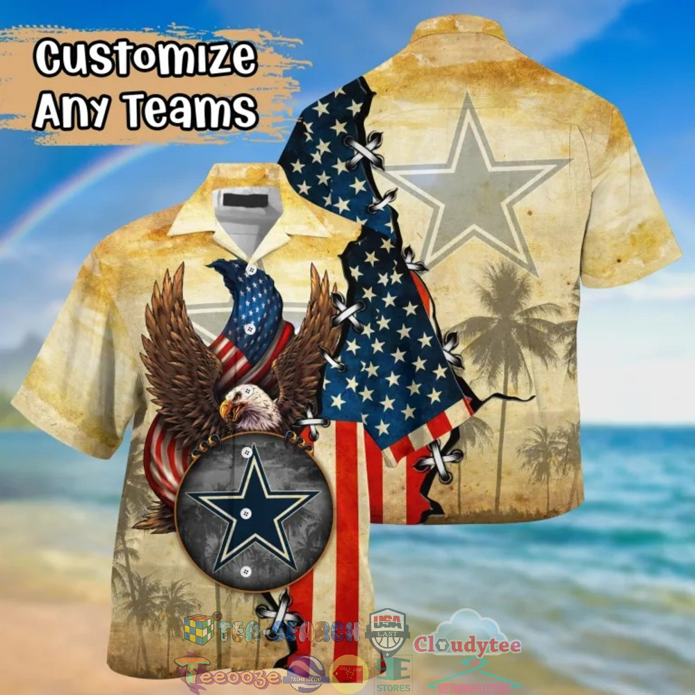 Dallas Cowboys NFL Eagle 4th Of July Hawaiian Shirt