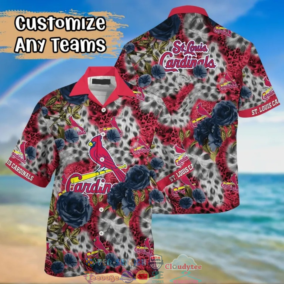 St. Louis Cardinals MLB Leopard Rose Hawaiian Shirt