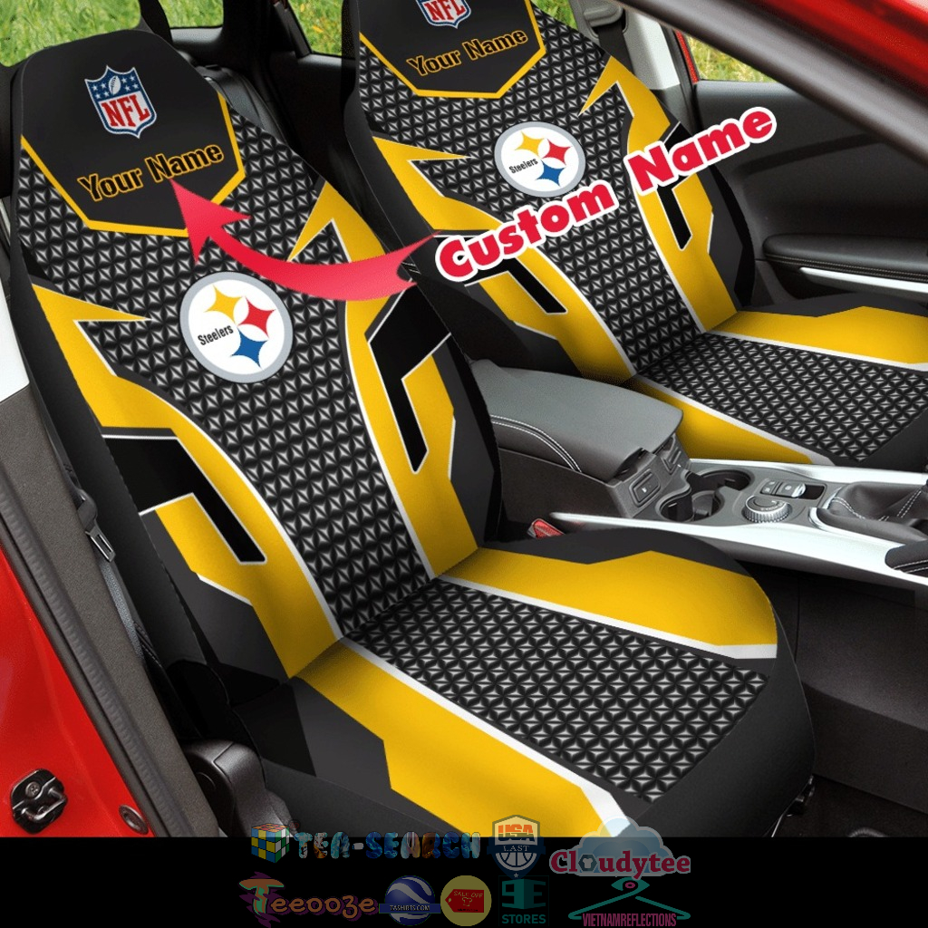 Personalized Pittsburgh Steelers NFL ver 1 Car Seat Covers