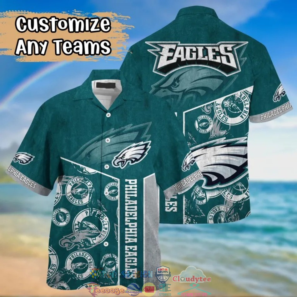 Philadelphia Eagles Logo NFL Hawaiian Shirt
