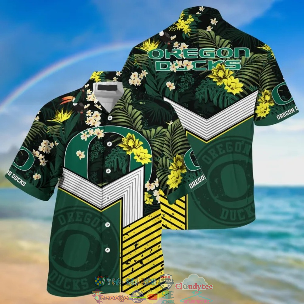 Oregon Ducks NCAA Tropical Hawaiian Shirt And Shorts