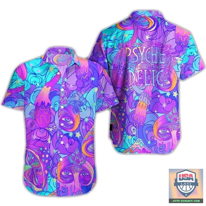Luxurious Mushroom Psyche Delic Hawaiian Shirt New 2022