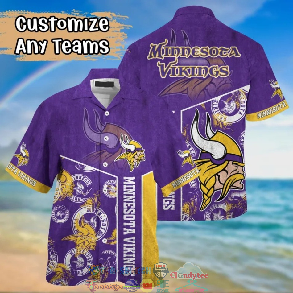 Minnesota Vikings Logo NFL Hawaiian Shirt