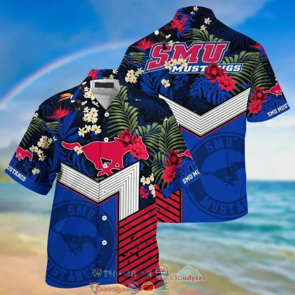 SMU Mustangs NCAA Tropical Hawaiian Shirt And Shorts