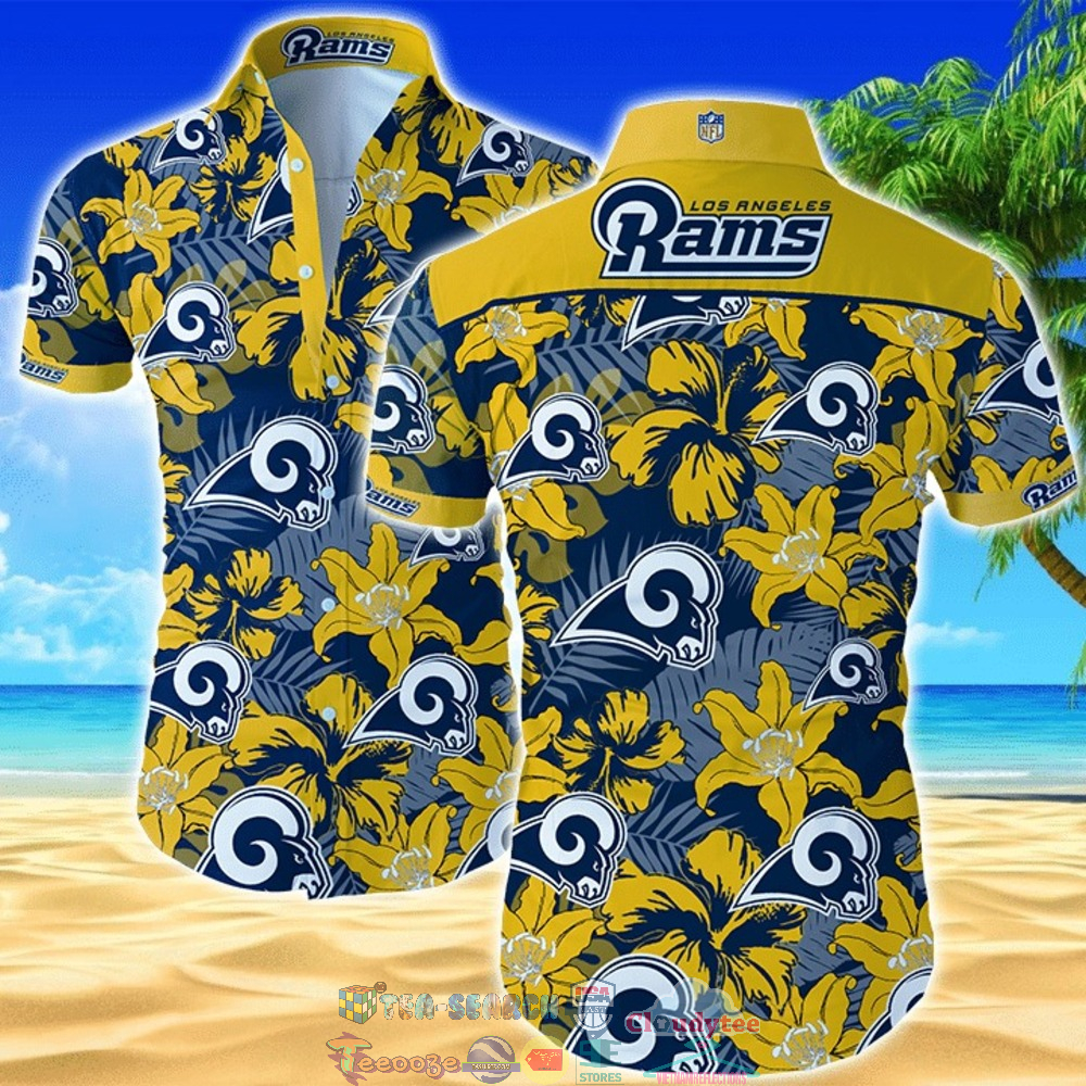 NHL Los Angeles Rams Hibiscus Tropical Hawaiian Shirt