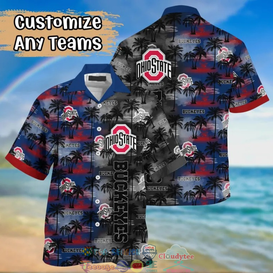 Ohio State Buckeyes NCAA Palm Tree Hawaiian Shirt