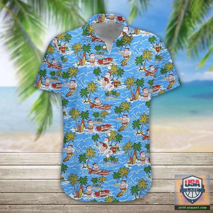Coolest Santa Clause On Beach Summer Hawaiian Shirt