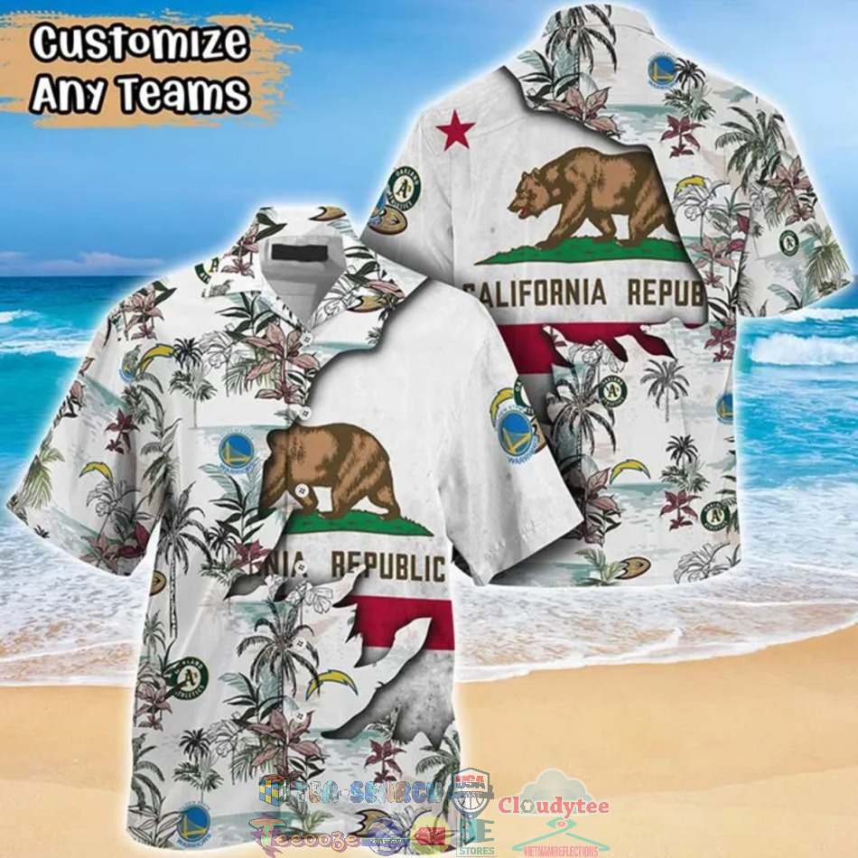 California State Sport Teams Palm Tree Hawaiian Shirt