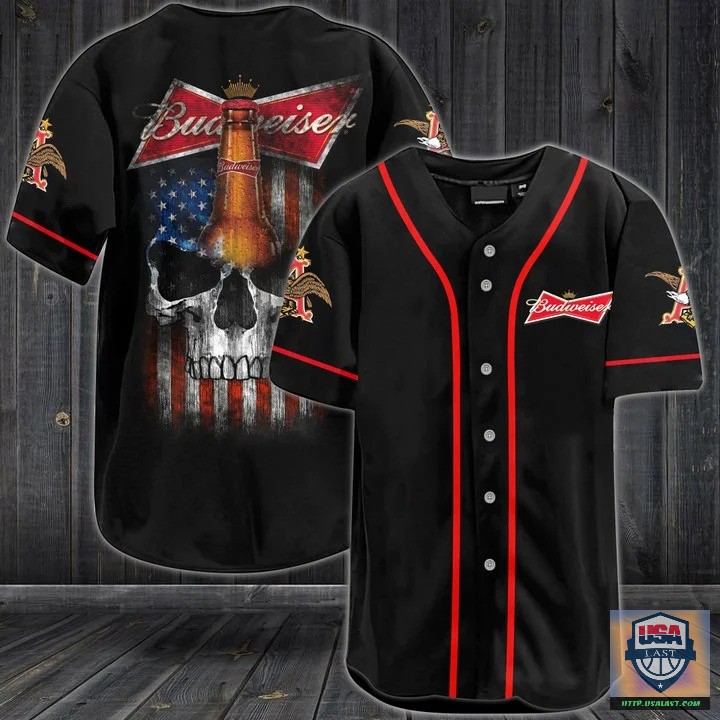 Luxury Budweiser Beer Punisher Skull Baseball Jersey Shirt