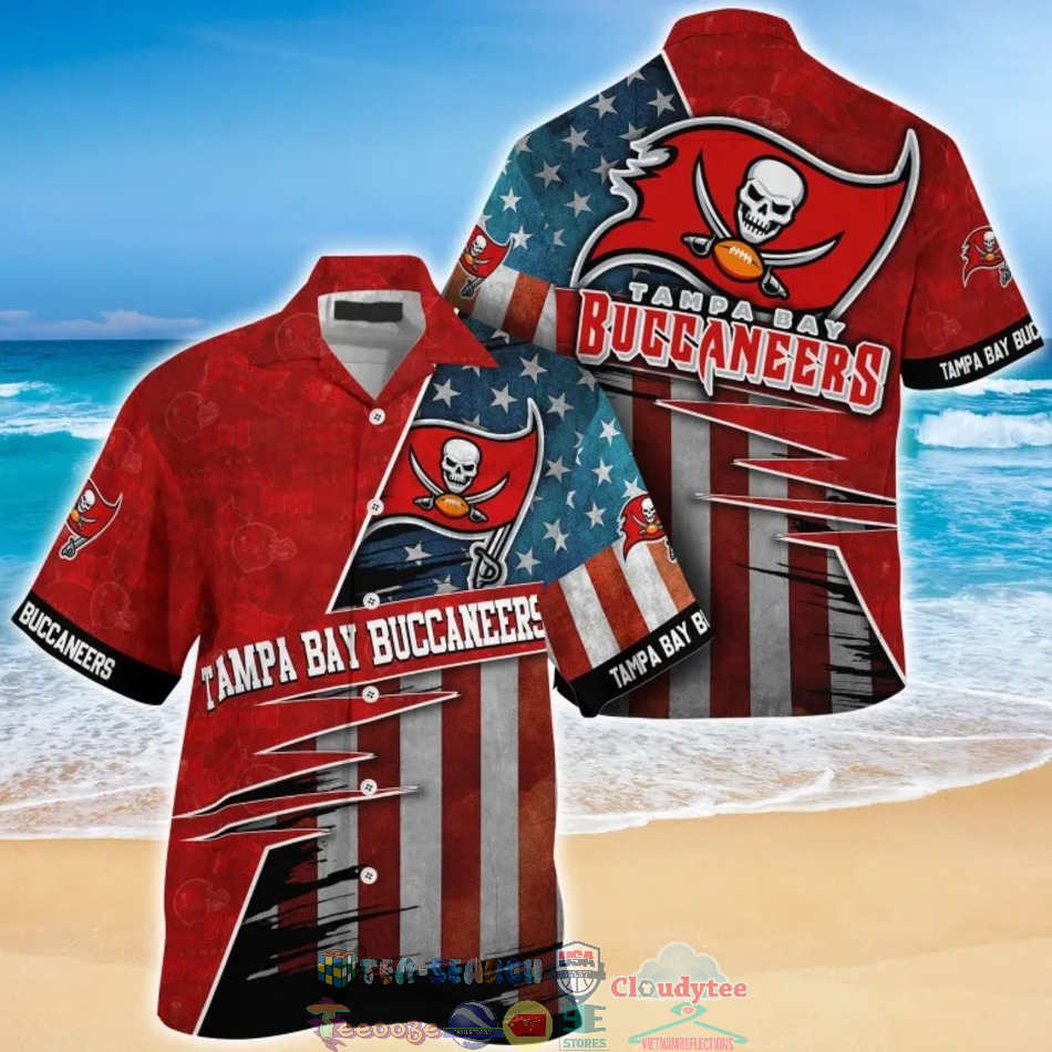 Tampa Bay Buccaneers NFL American Flag Hawaiian Shirt