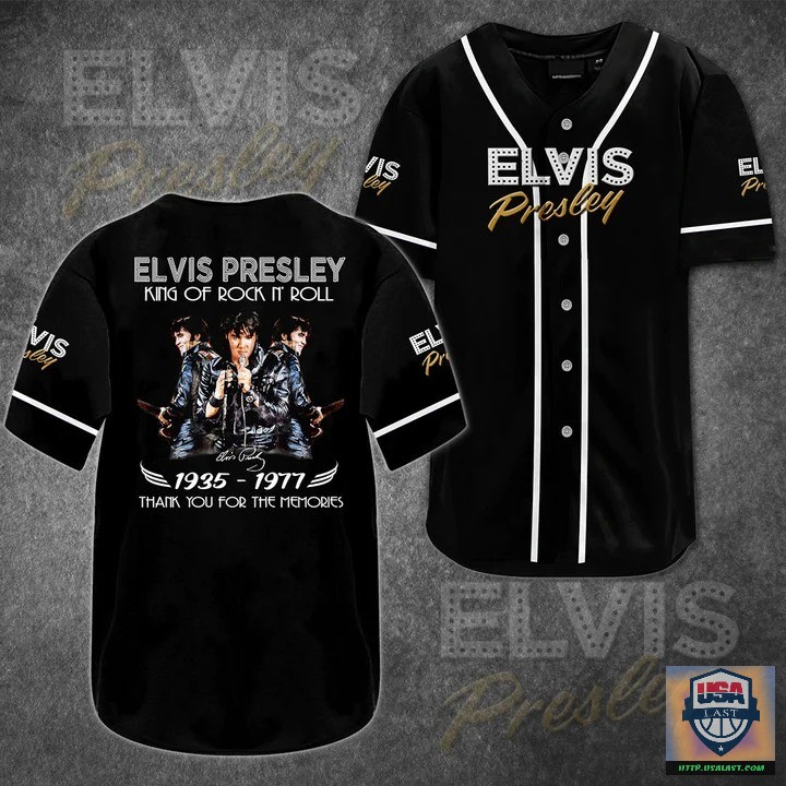 Best Elvis Presley 1935 1977 Thank You For The Memories Baseball Jersey Shirt