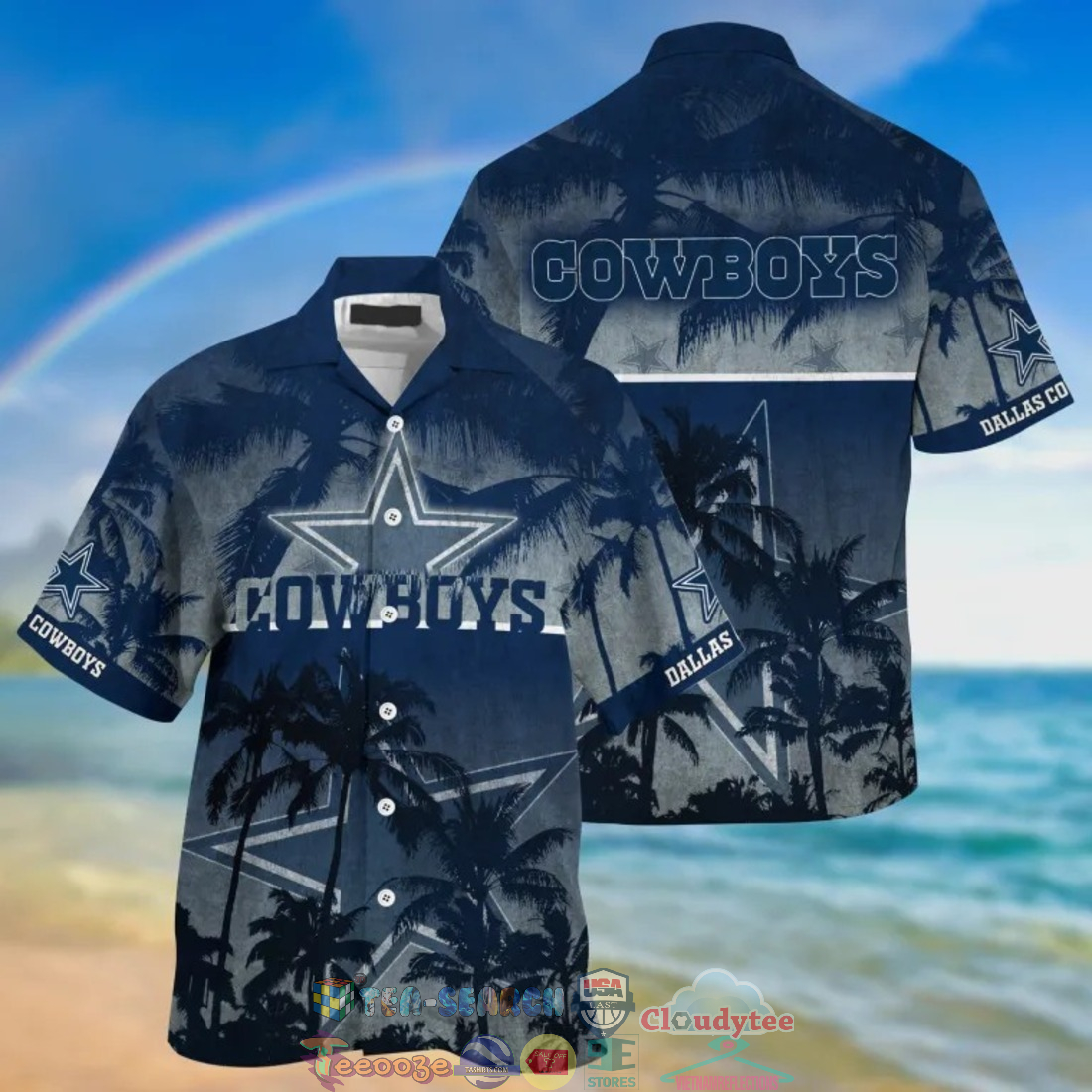 NFL Dallas Cowboys Palm Tree Hawaiian Shirt
