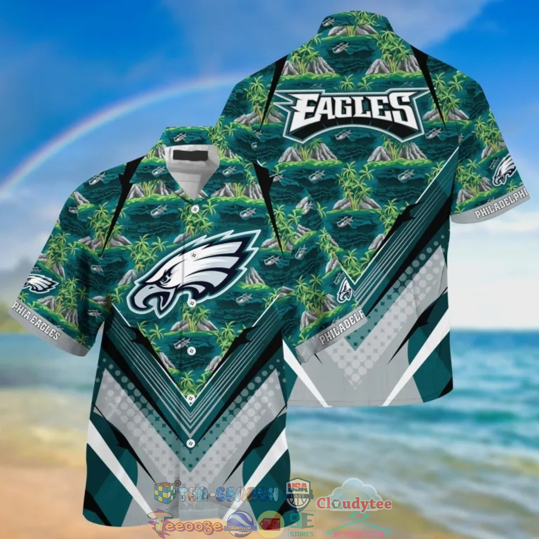 Philadelphia Eagles NFL Island Palm Tree Hawaiian Shirt