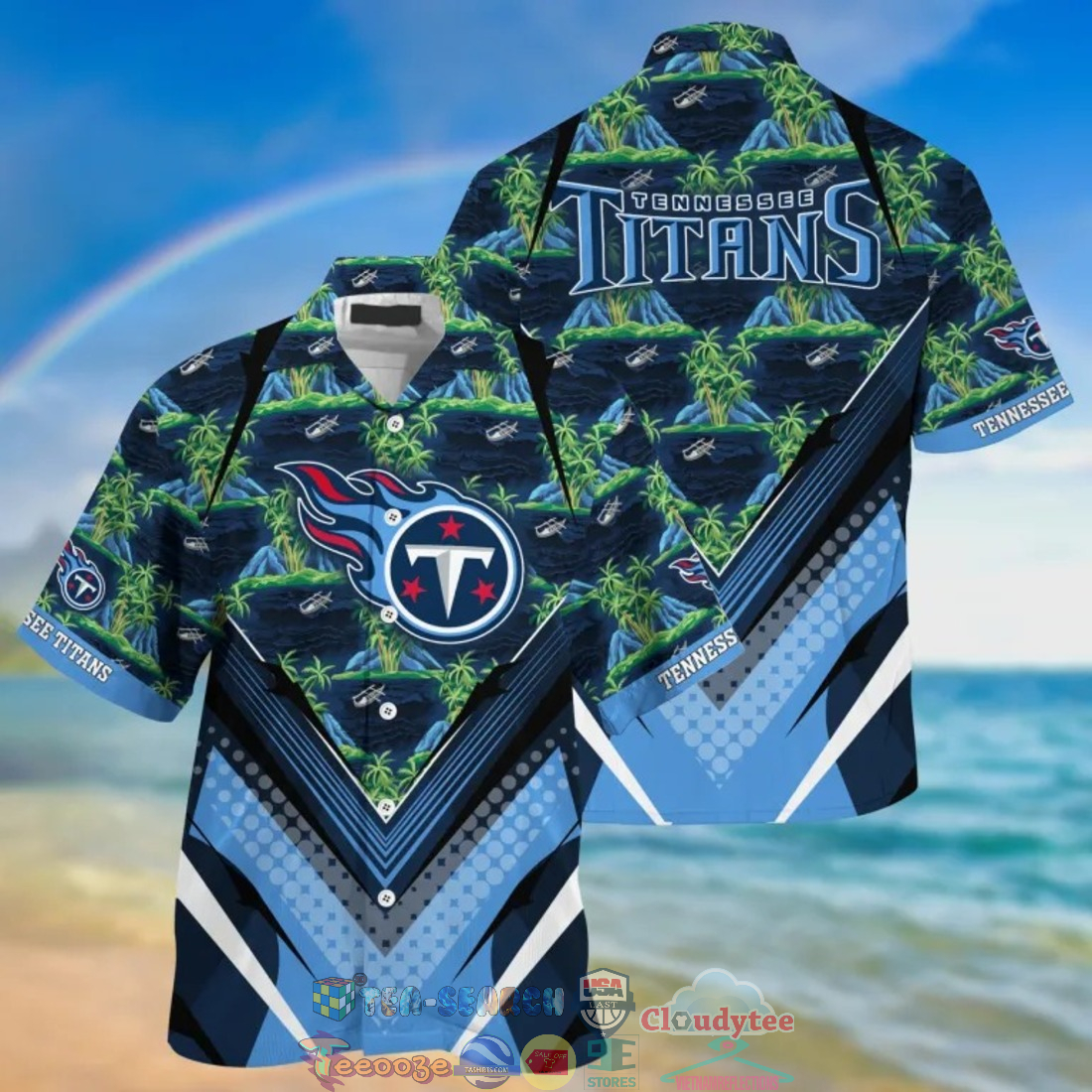 Tennessee Titans NFL Island Palm Tree Hawaiian Shirt