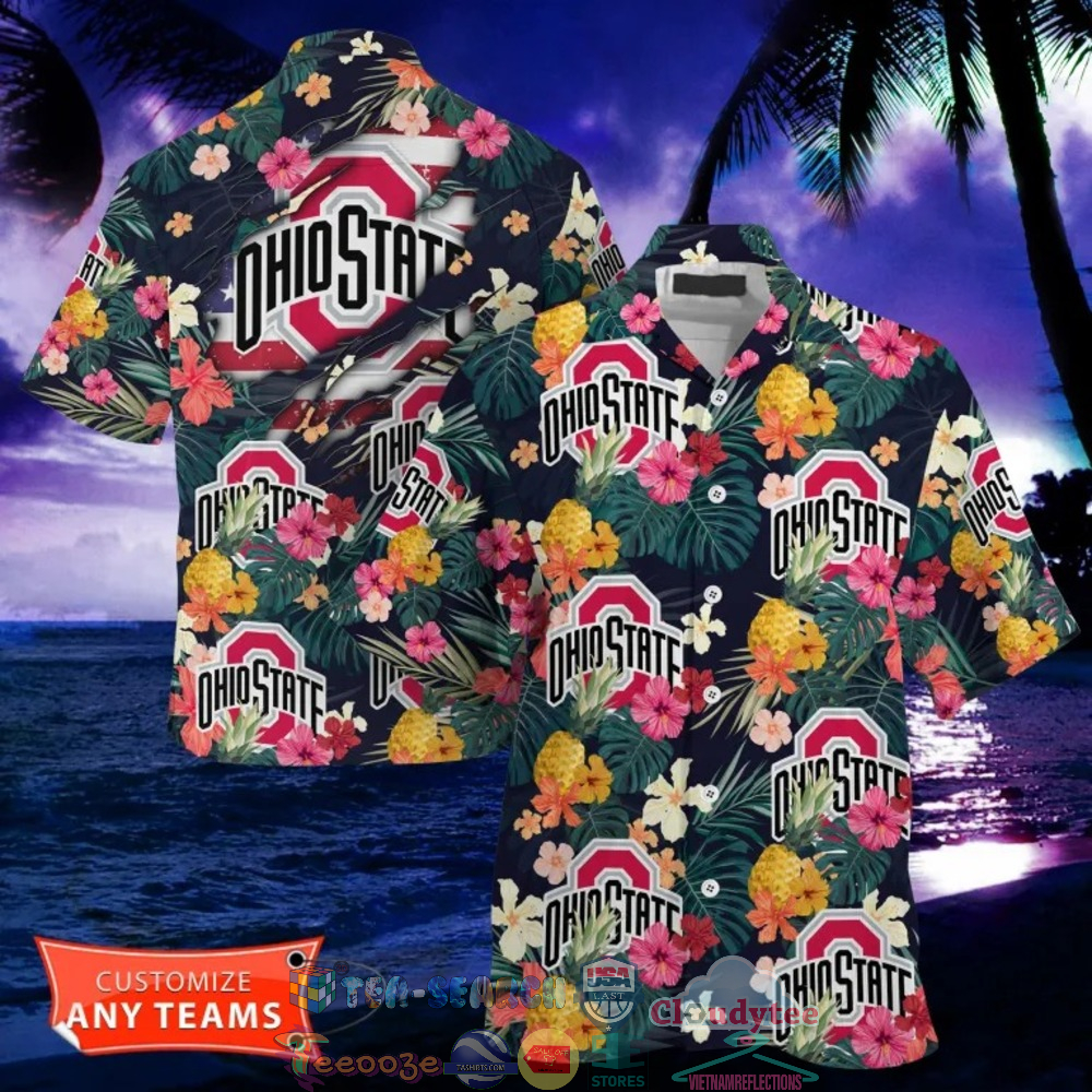 Ohio State Buckeyes NCAA Pineapple Tropical Hawaiian Shirt