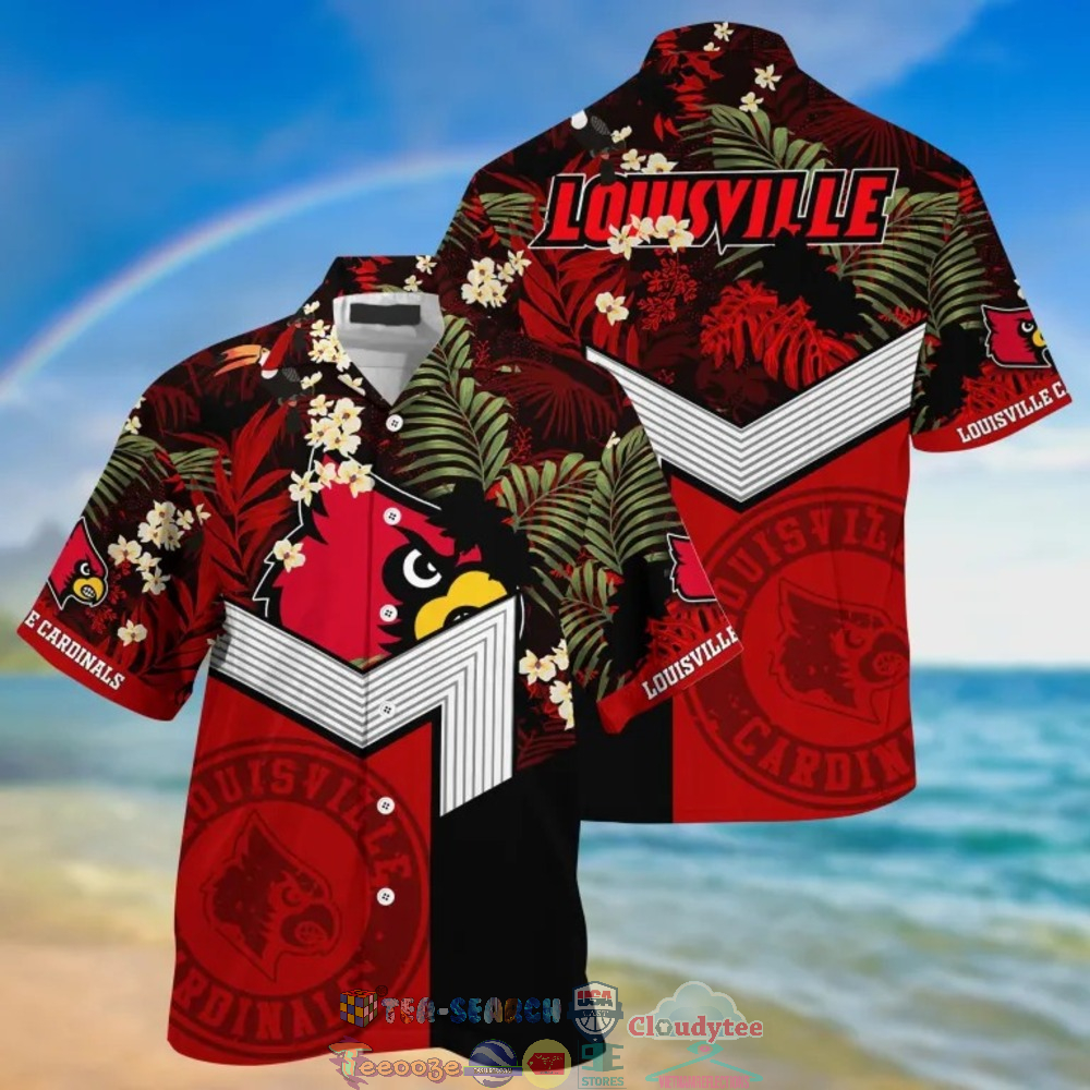 Louisville Cardinals NCAA Tropical Hawaiian Shirt And Shorts