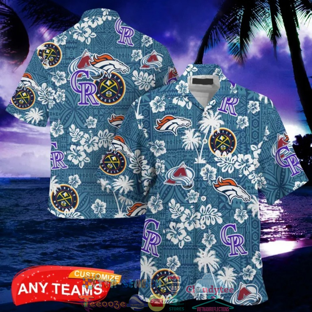 Colorado Sport Teams Palm Tree Hibiscus Hawaiian Shirt
