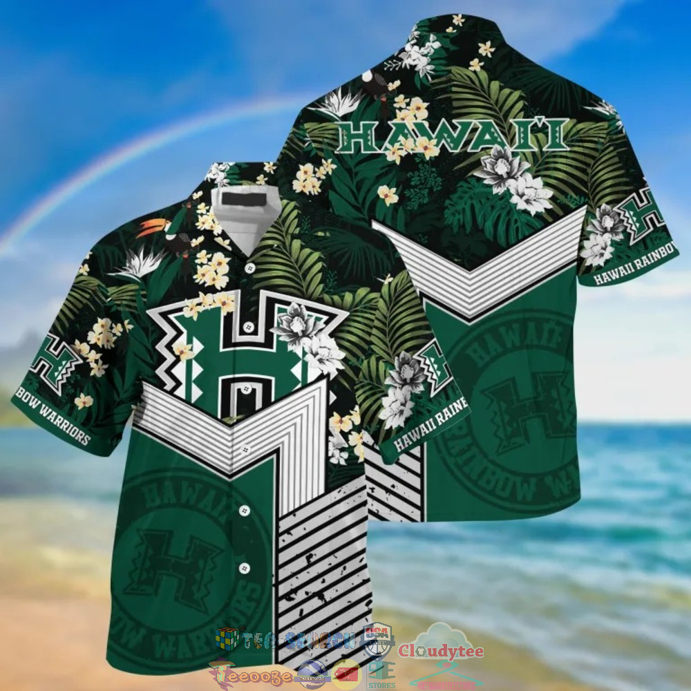 Hawaii Rainbow Warriors NCAA Tropical Hawaiian Shirt And Shorts