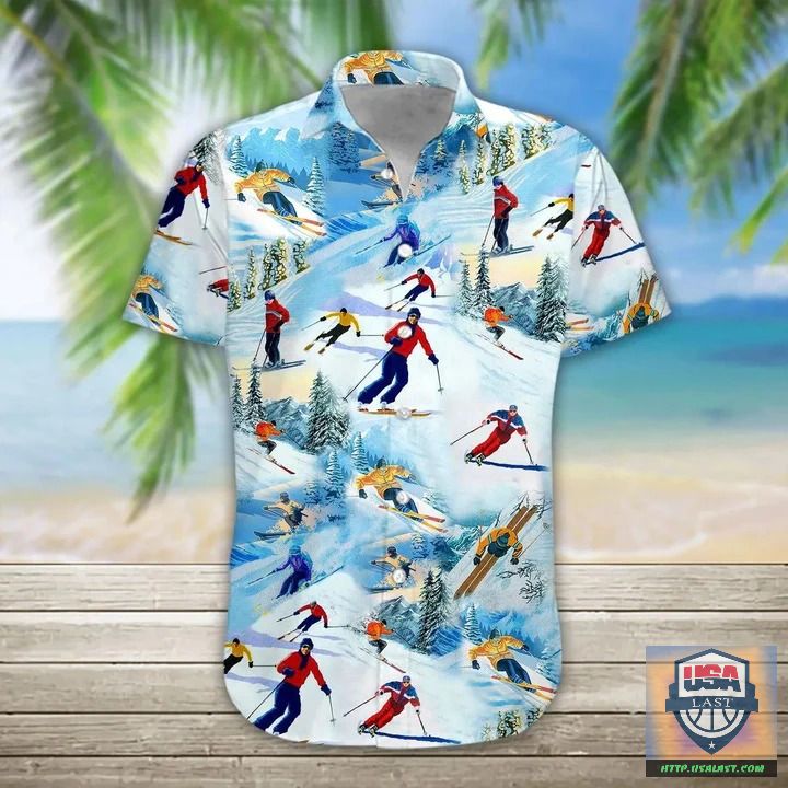 Perfect – Skiing Short Sleeve Hawaiian Shirt