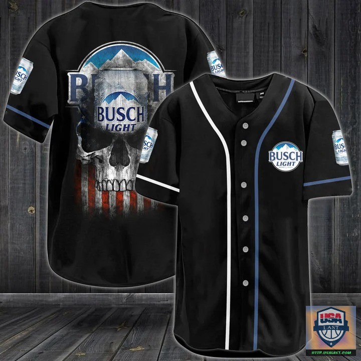 Low Price Busch Light Punisher Skull Baseball Jersey Shirt