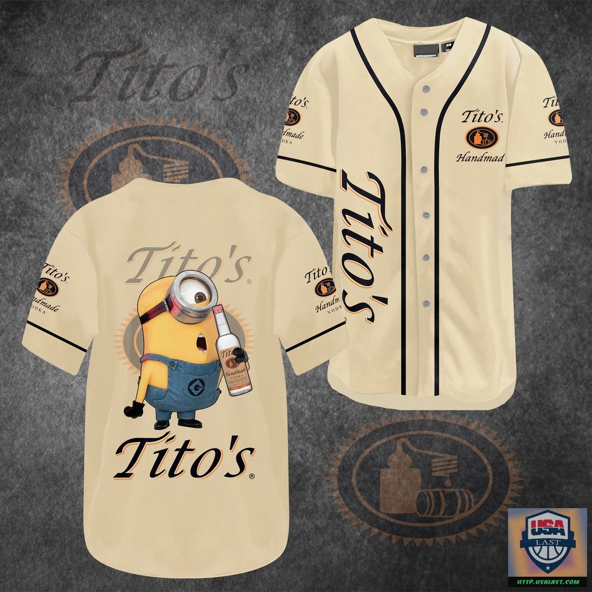 Top Alibaba Minions Tito’s Handmade Vodka Baseball Jersey Shirt