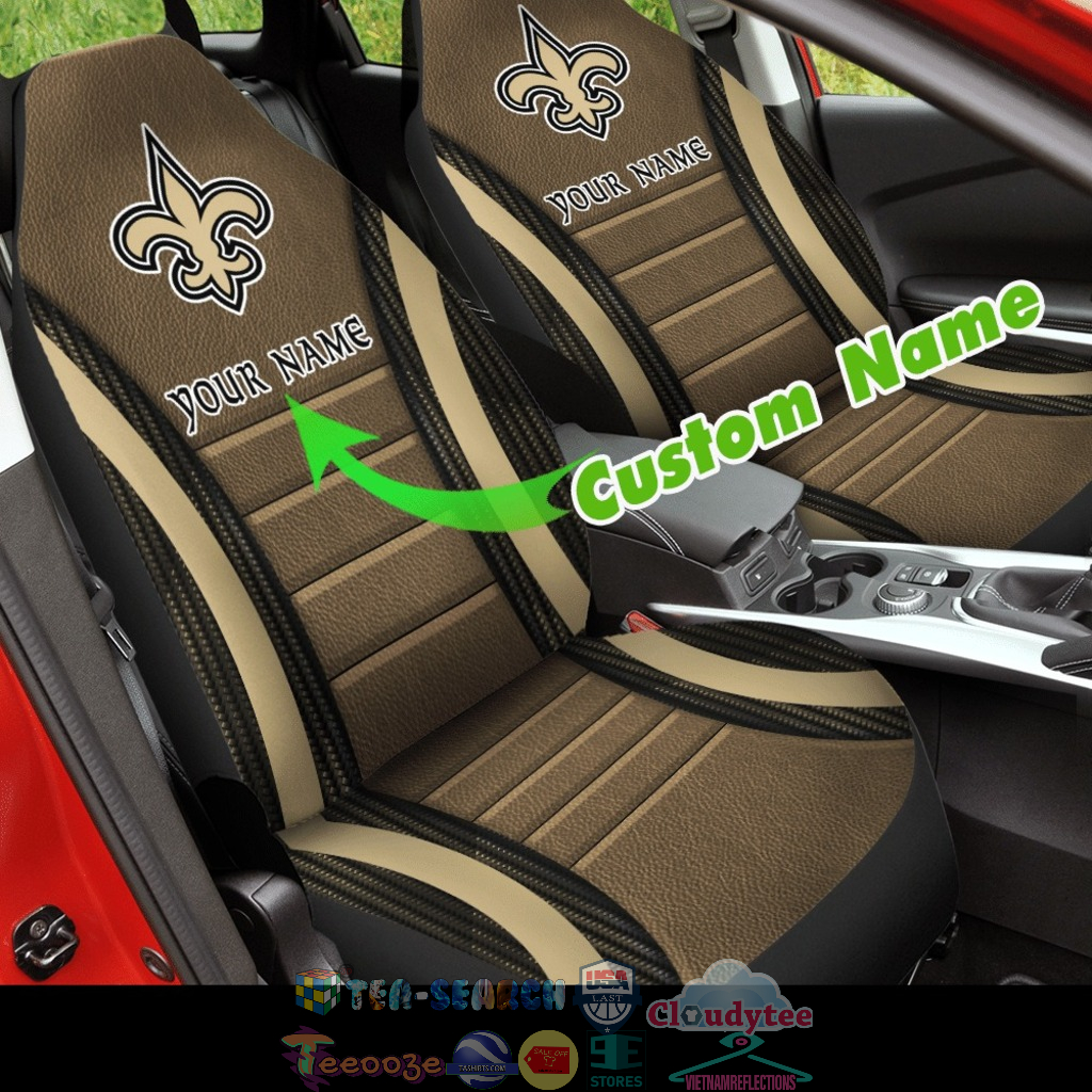 Personalized New Orleans Saints NFL ver 2 Car Seat Covers