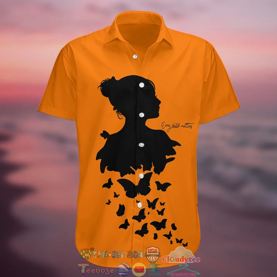 Every Child Matters Support Orange Shirt Day Butterfly Hawaiian Shirt