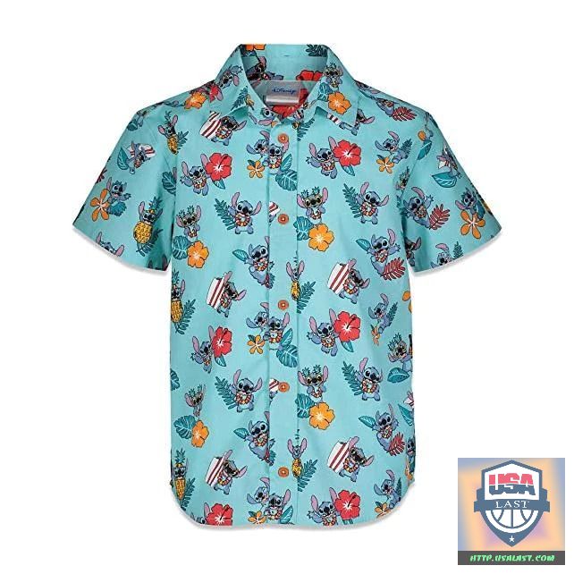 Saleoff Lilo And Stitch Pattern Hawaiian Shirt