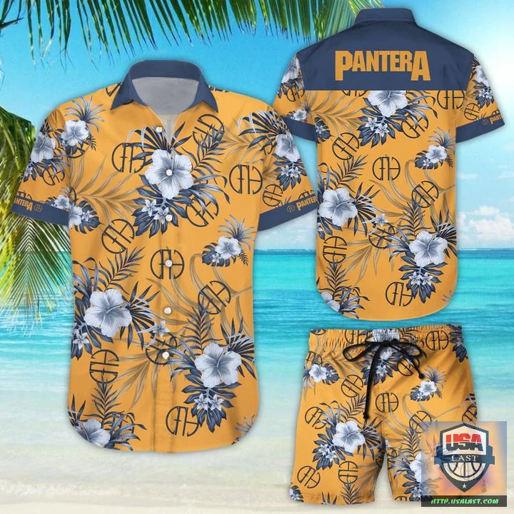 Nice Pantera Band Short Sleeve Hawaiian Shirt Beach Short