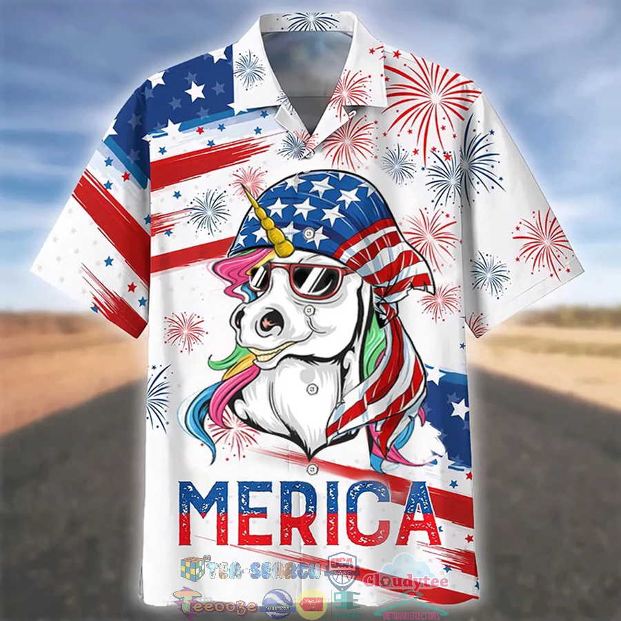 Unicorn Merica 4th Of July Hawaiian Shirt
