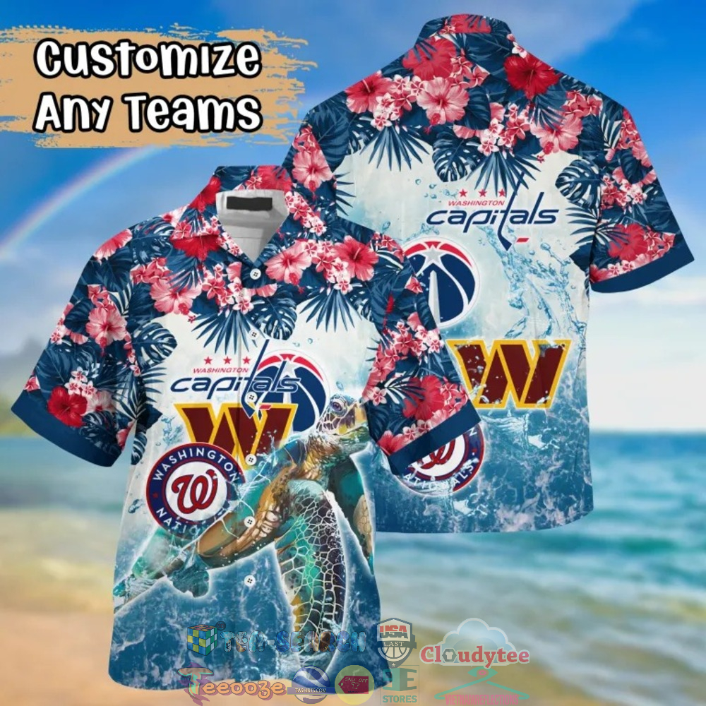 Washington Sport Teams Turtle Tropical Hawaiian Shirt