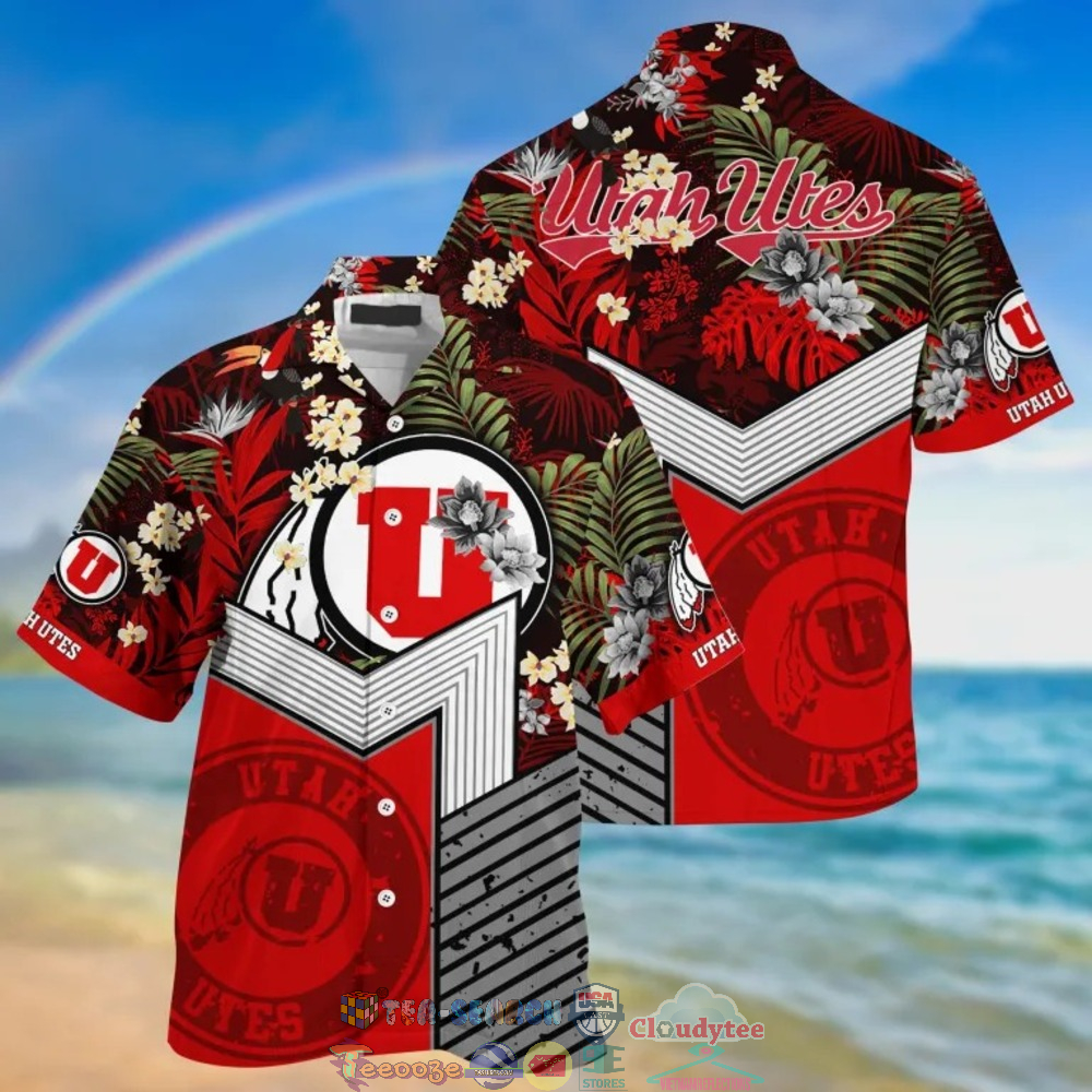 Utah Utes NCAA Tropical Hawaiian Shirt And Shorts