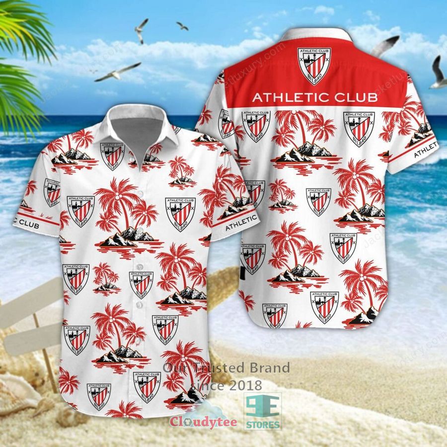 NEW Athletic Bilbao Club Hawaiian Shirt, Short