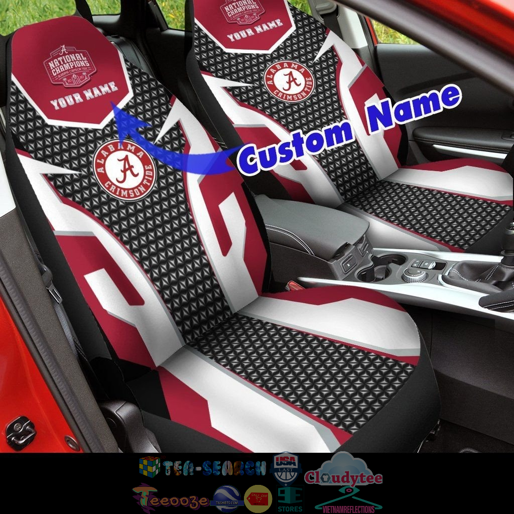 Personalized Alabama Crimson Tide NCAA ver 1 Car Seat Covers